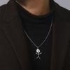 My Shape Hip Hop Fuxk You Funny Doodle Pendant Necklaces for Men Woman Stainless Steel Stickman Middle Finger Rock Punk Jewelry