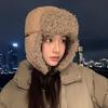 Autumn and Winter Hat Women's Bag Head Hat Fleece Thermal Hat Windproof Ear Protection Lei Feng Hat