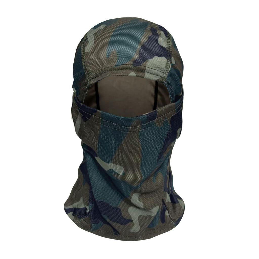 Camouflage Full Face Balaclava: Sun, Dust & Wind Protection for Outdoor Cycling - Men's Gaiter & Headband Combo