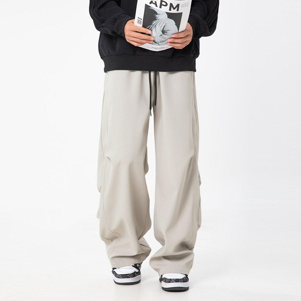 Men's Women's High Street Drawstring Casual Cargo Baggy Wide Leg Pants Trousers For Men Streetwear Sweatpants Jogging Track Pants