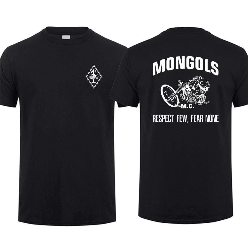 Erstaunliche T-Shirts Herren T-Shirt Übergroß Lässig Essential Mongols Logo Motorrad Union T-Shirt Herren T-Shirts Grafik Streetwear