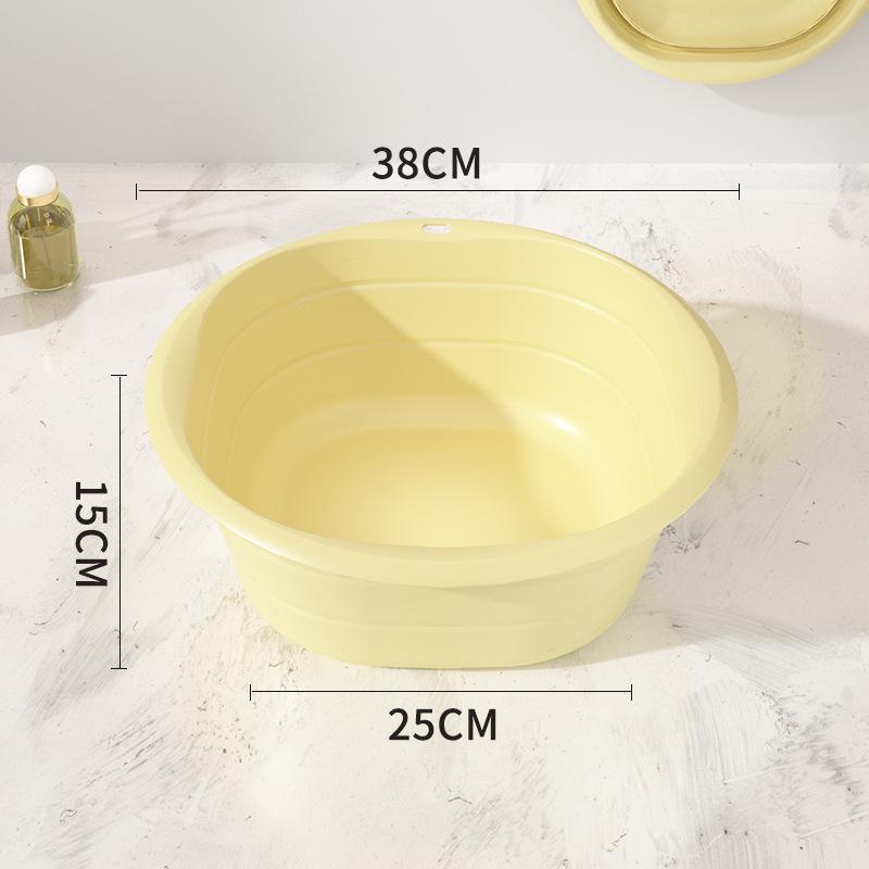 Collapsible Portable Washbasin: Thickened, Telescopic, Solid Color Basin for Laundry and Household Use