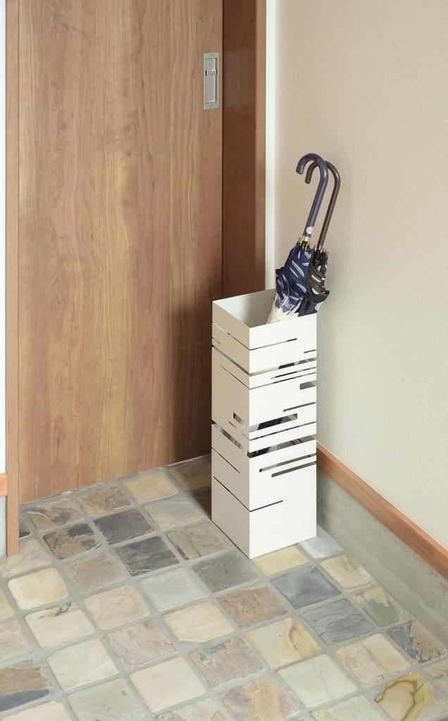 Azumaya-kk Umbrella Stand, White, Width 15.5 x Depth 15.5 x Height 49cm (LFS-180WH)
