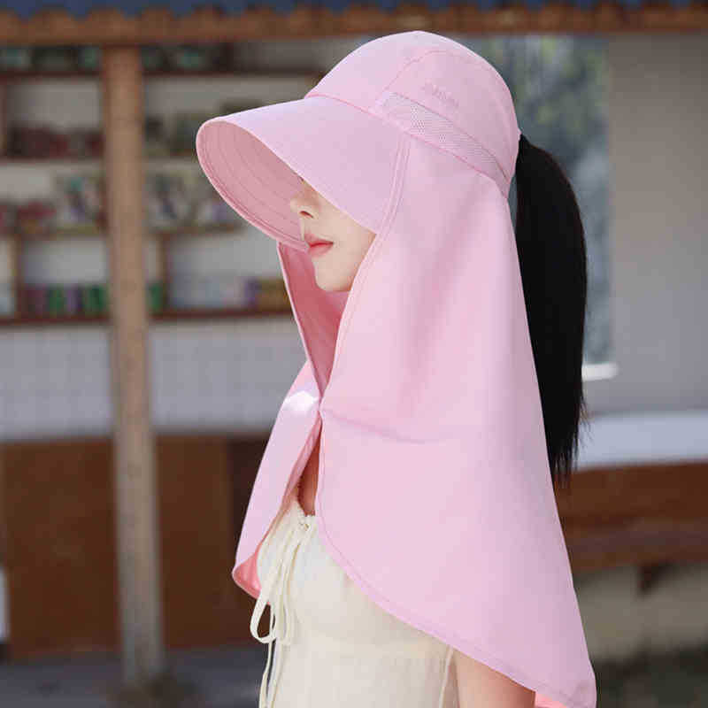

Multifunctional all-round integrated sun protection cap shawl sun hat summer extended neck protection UV protection sun hat M（56-58cm）
