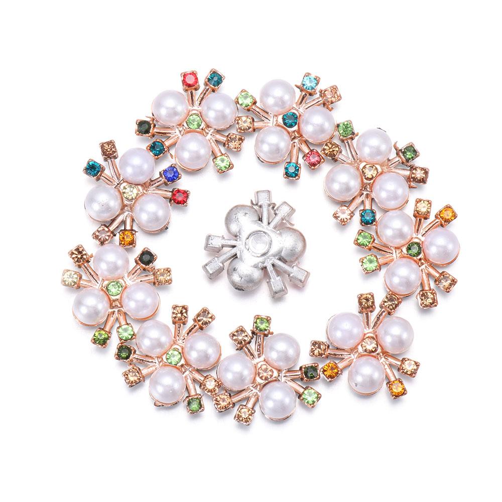 

10 ШТ. Швейные Аксессуары для Одежды и Головных Уборов в Форме Цветка, Заколки для Головного Убора, Пуговицы со Стразами, Жемчужные Пуговицы, Жемчужные Заколки для Волос