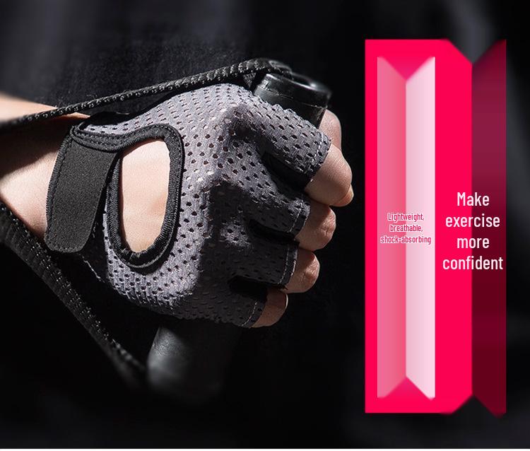 Women's Half-Finger Cycling & Yoga Gloves - Non-Slip, Breathable, Thin, Wrist Support for Summer Workouts
