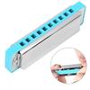 10?Hole Harmonica Blues Bb Key Harp Wind Musical Instrument Beginner Practice AM?20DBlue