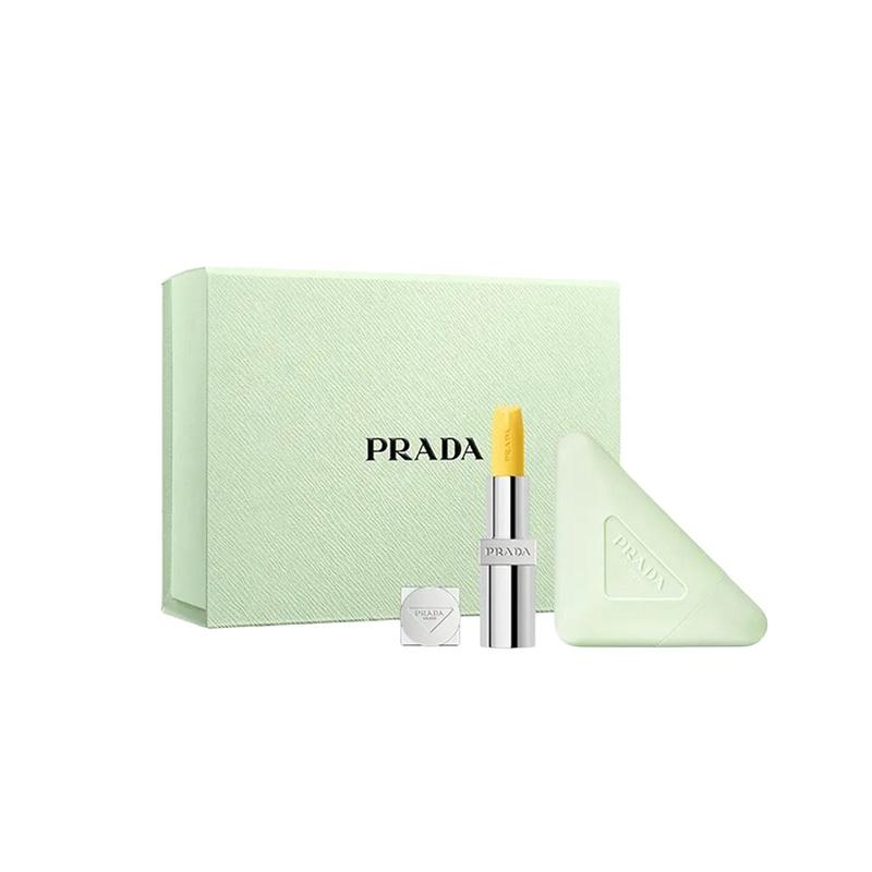 Набор макияжа Prada Бальзам для губ + крем для рук подарочный набор в коробке, легко наносится, Крем для рук Papi + банан Набор из двух предметов: #U002 Бананово-желтый 3,8 г + Крем для рук 50 мл красный