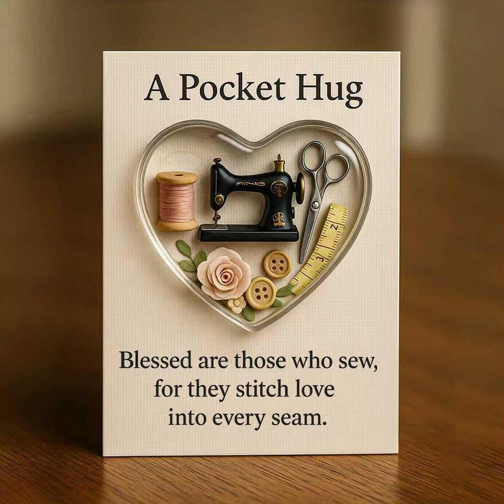Pocket Card Inspirational Heartwarming Pocket 3D Heart Hug With Card For Teens Boys Girls Students Adults Friends Him Her