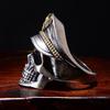 Skull Ring Officer Captain Open Adjustable Bracelet Ring