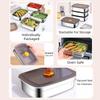 Stainless Steel Food Storage Stackable Meal Prep Boxes for Kitchen Fridge Lunch Ideal for Meal Prep Travel Kitchen Storage