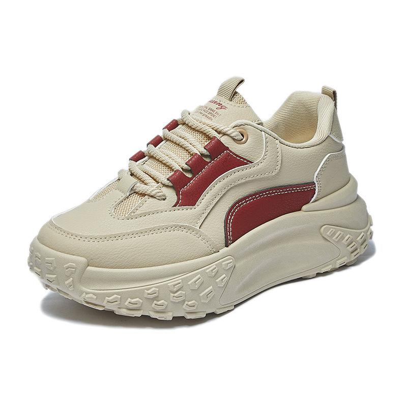 

Korean version of little white shoes women s 2025 autumn new ins student casual street shoes women s platform versatile height-increasing board shoes 35 бордовый