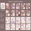 20Sheets/bag Creative Wardrobe Themed Dual Material Stickers Notebook Sticker Diary Clippings Collages Background DIY Decoration