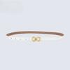 New Genuine Leather Thin Belt Women's Decorative Dress Jeans Fashionable and Versatile Thin Belt Retro Style Trousers