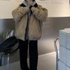Casual High Street Parkas Women Winter Warm Korean Khaki Zipper Streetwear Coat Female Fashion Trend Vintage Outerwear