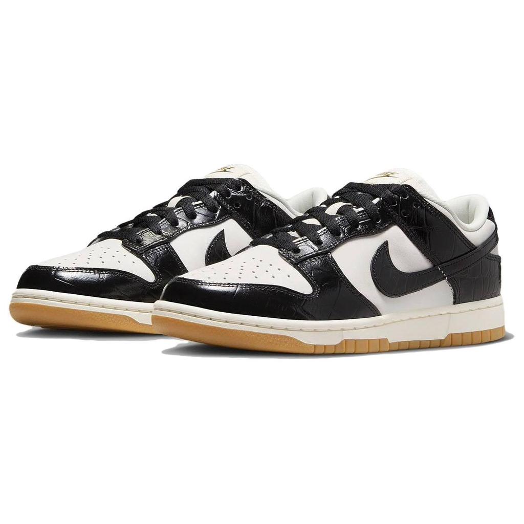 Nike Жіночі кросівки Dunk Low LX Black Croc White Phantom Sail FJ2260-003