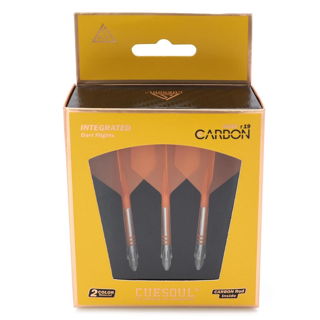 Cuesoul Integrated Dart Flights ROST AK57 T19 Carbon Fiber Shaft Big Standard Shape 3pcs CS-AK57DB10-6
