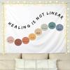 Healing Nonlinear Tapestry, Mental Health Awareness Wall Hanging, Bedroom Dormitory Aesthetic Home Decor