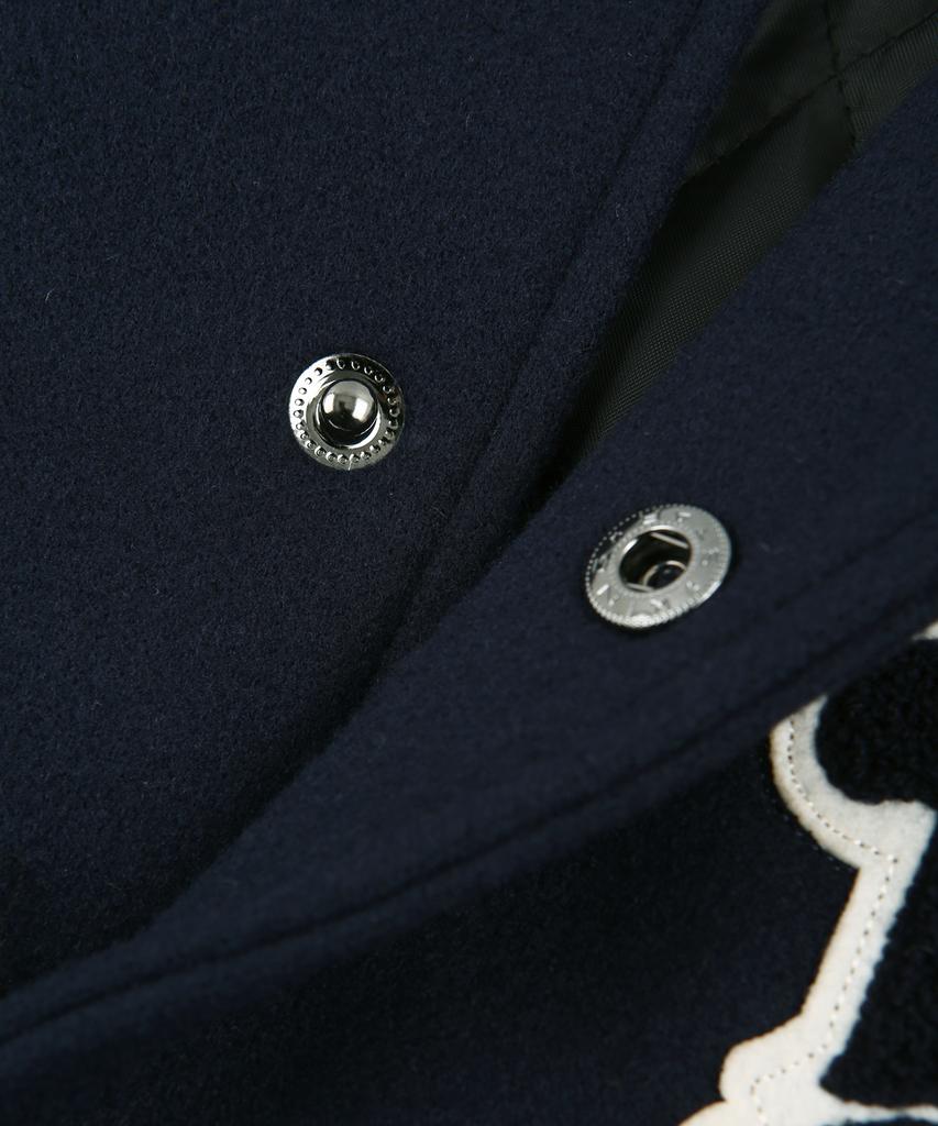 Raw Lab R Old School Heavy Varsity Jacket (Navy)