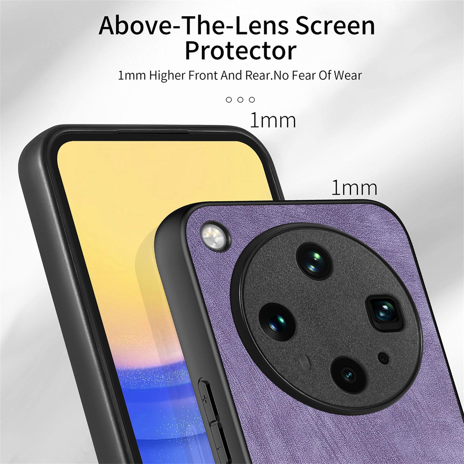 

For Oppo Find X8 Ultra 5G Case Shockproof Slim Retro Leather Phone Back Cover Purple