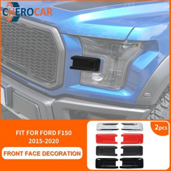 2x Front Side Bumper Headlight Grille Cover Trim For Ford F150 2015+ Accessories
