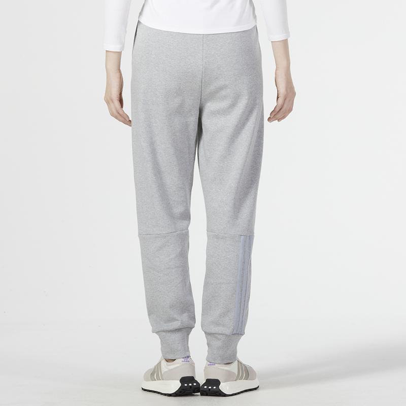 Adidas Neo Solid Color Brand Logo Printed Elastic Sports Pants Women Pants Gray IL4735