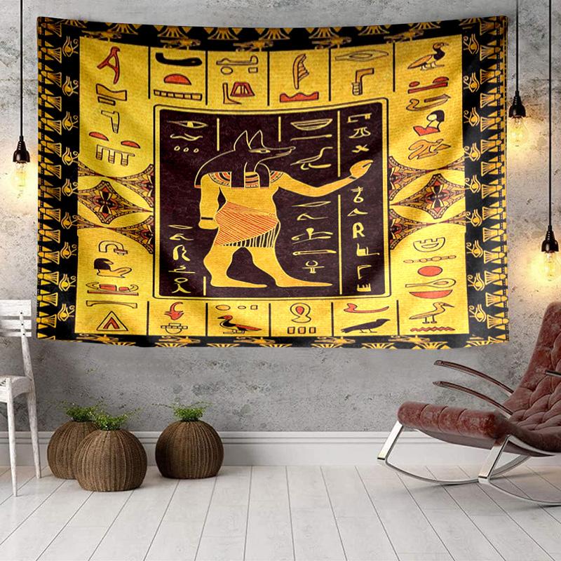 Ancient Egyptian Hieroglyphics Tapestry Room Decoration Wall Hanging for Living Room Bedroom, dormitory, Birthday and Christmas gifts