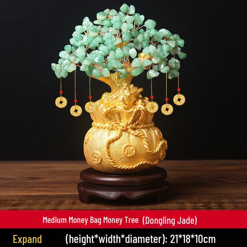 Citrine Money Tree Ornament - Home Decoration for Living Room, Housewarming, New Year, or New Home Opening Gift