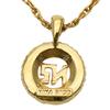 Used NINA RICCI Necklace logo metal/Rhinestone 5.9g gold plating