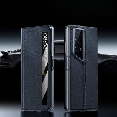 Odpowiedni do etui na telefon komórkowy Honor Magicv2rsr, w pełni obejmujący, odporny na upadki, ultracienki, biznesowy, skórzany futerał ochronny ze składanym ekranem