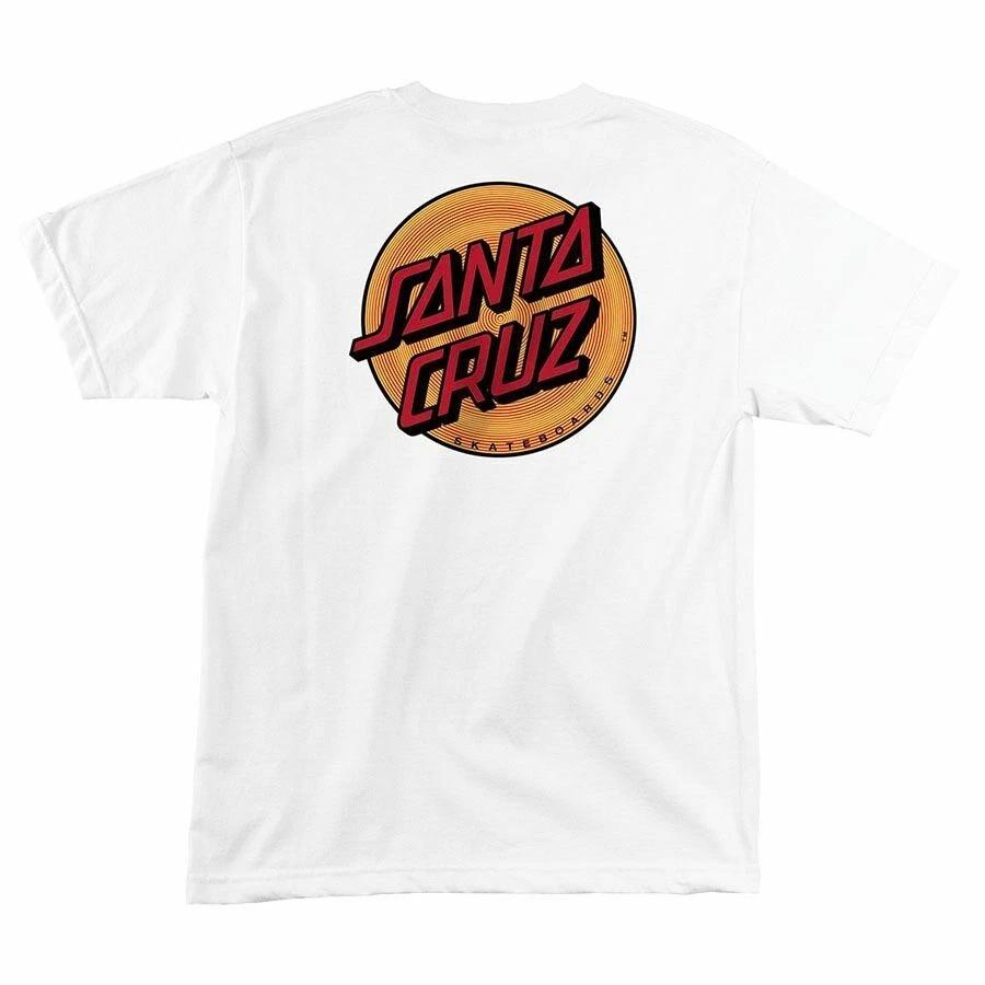 Santa Cruz COILED DOT Skateboard T Shirt WHITE XL