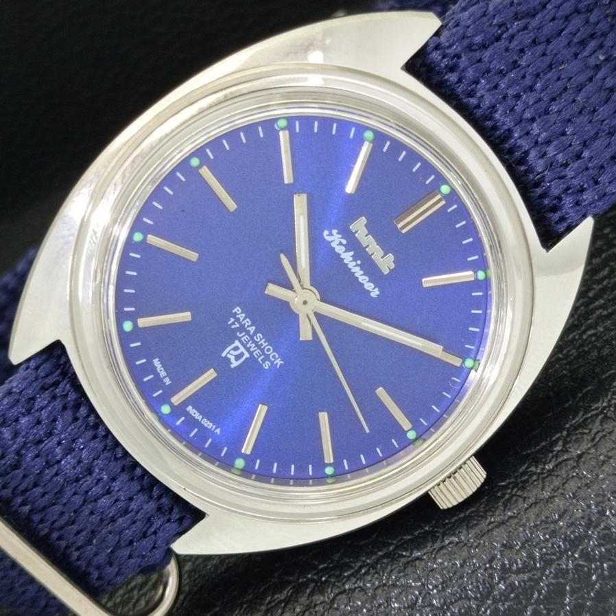КЛАССИЧЕСКИЕ МУЖСКИЕ НАРУЧНЫЕ ЧАСЫ HMT WINDING С СИНИМ ЦИФЕРБЛАТОМ a426478-2