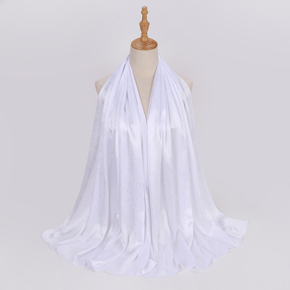 Malaysia's New Imitation Silk Smooth Satin Long Scarf Women's Shawl Head Scarves