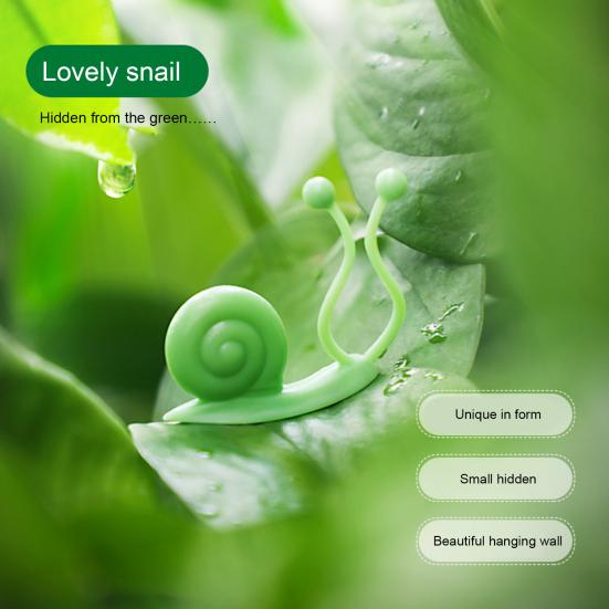10Pcs/Set Adorable Snail Shape Plant Fixed Clip Good Clamping Wall Mounted Plastic Plant Holder Clip for Home