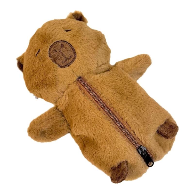

Plush Capybara Pencil Case for Student Girl Women Large Capacity Pen Pouches Pencil Organizers Bag Travel Cosmetic Bag 1