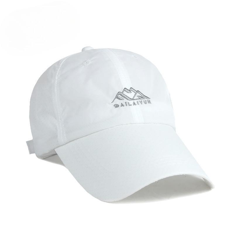 Summer Quick Dry Baseball Cap for Men Women Outdoor Long Brim Sun Hat Breathable Mesh Sports Hat Mountain Embroidery Duckbill Cap