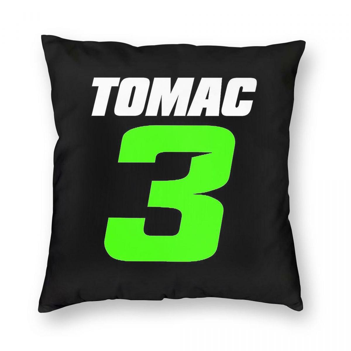 Motocross Supercross Eli Tomac Square Pillowcase Polyester Linen Velvet Printed Zip Decorative Pillow Case Room Cushion Cover 30x30cm