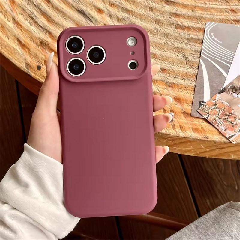 Hochwertige Flüssigsilikon-Schutzhülle für iPhone 17 Air 16 15 14 13 12 11 Pro Max Plus 16E 17 Pro Max Kameraschutz Matt Weiche Abdeckung