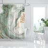 Marble Texturxury Bathroe Luom Shower Curtain Modern Polyester Fabric Shower Curtain Bathtub Accessories Bath Screen with Hooks