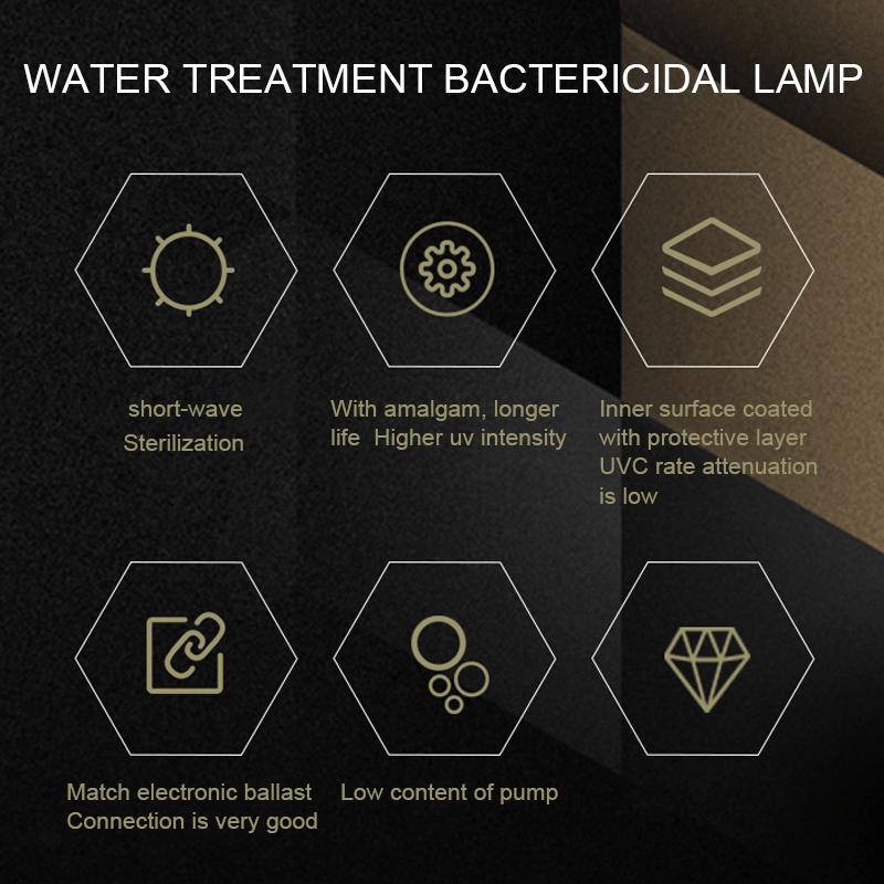 G23/2G7 Lamp 253.7nm 254nm Water Air Purification 9W H Shape Tube, G23/2G7 Lamp