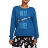 Nike Swoosh Vintage Letter Rundhals Langarm Locker Lässiges Sweatshirt Damen Sweatshirt Blau DX0727-407