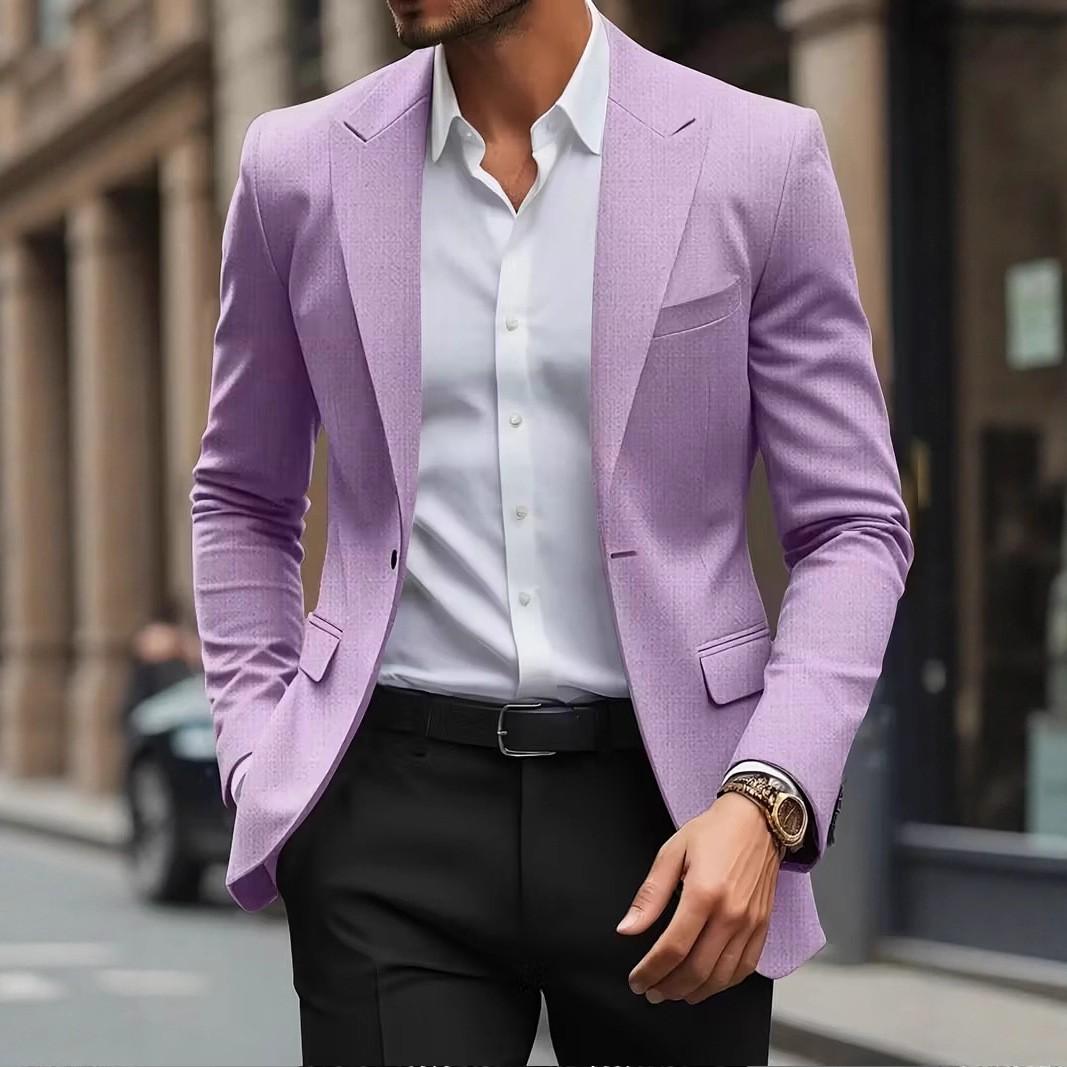 

Осенний новый мужской повседневный пиджак, мужской приталенный пиджак с лацканами, пиджак с подкладкой и карманом 2XL