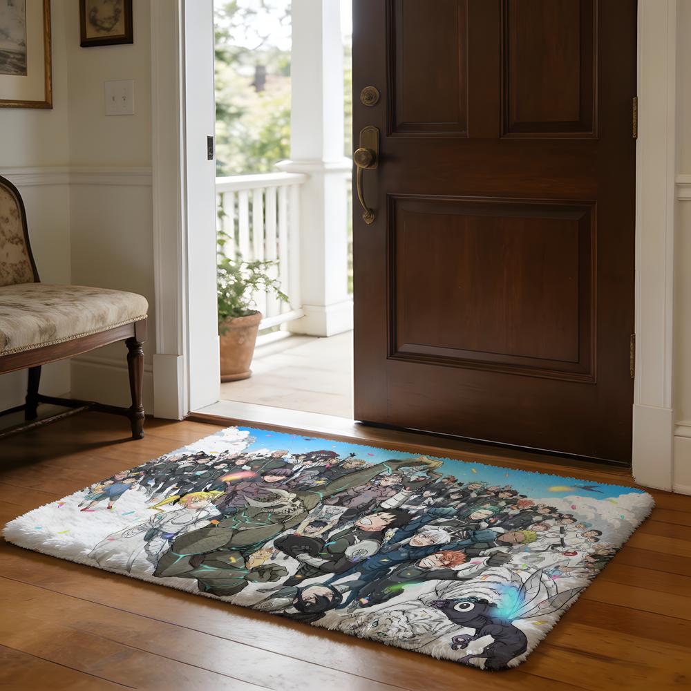 Hot Anime KKaiju Hachigou Floor Mat Soft Flannel Absorbent Mat Non-Slip Rug Home Bedroom Bathroom