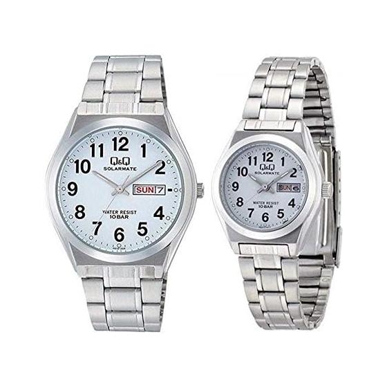 [Citizen Q&Q] Solar Pair Watch Light Waterproof Cheap Citizen Men s Women s H010H011-204 Watch [Domestic Genuine Product]