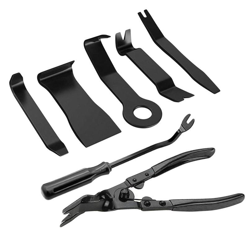 

Набор из 8 предметов для разборки автомобиля: Внутренняя панель, Аудио, Навигационные инструменты, 6-дюймовая отвертка, Клещи для фар, Монтажка.