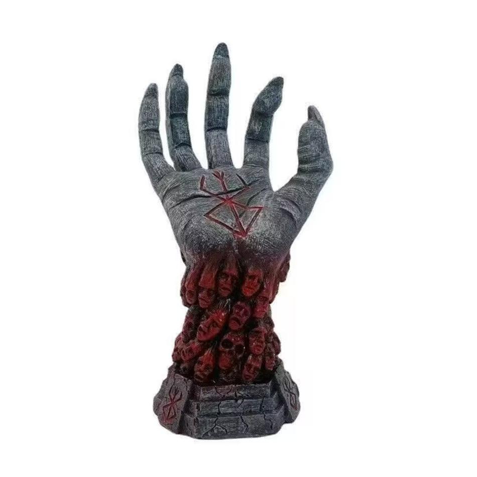 Right Devil'S Hand Rampage Skull Rune Crazy God Death Resin Craft Statue Home Decoration Accessories 1 Pcs For Kids Adults Children's Birthday Gift