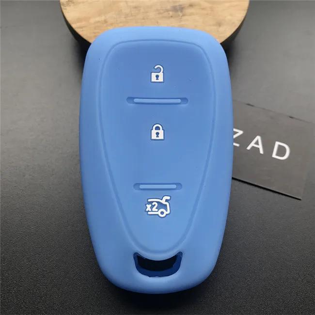 ZAD silicone car key cover case For Chevrolet Cruze Spark Onix Volt Aveo Sonic 3 button remote keyless fob holder protect shell