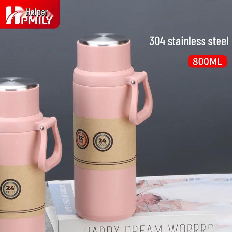 HPMILY 800ml 304 Stainless Steel Insulated Thermos with Tea Infuser