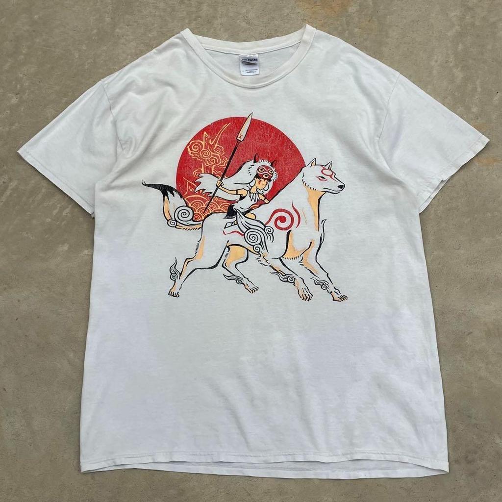 [USED] 00s Princess Mononoke Ghibli Regular T-shirt Tee Anime Movie