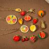 1PC 3D Brass Charms Fruit Banana Watermelon Pendant 18K Gold Plated Strawberry Lemon Enamel Charms For Necklace Jewelry Making